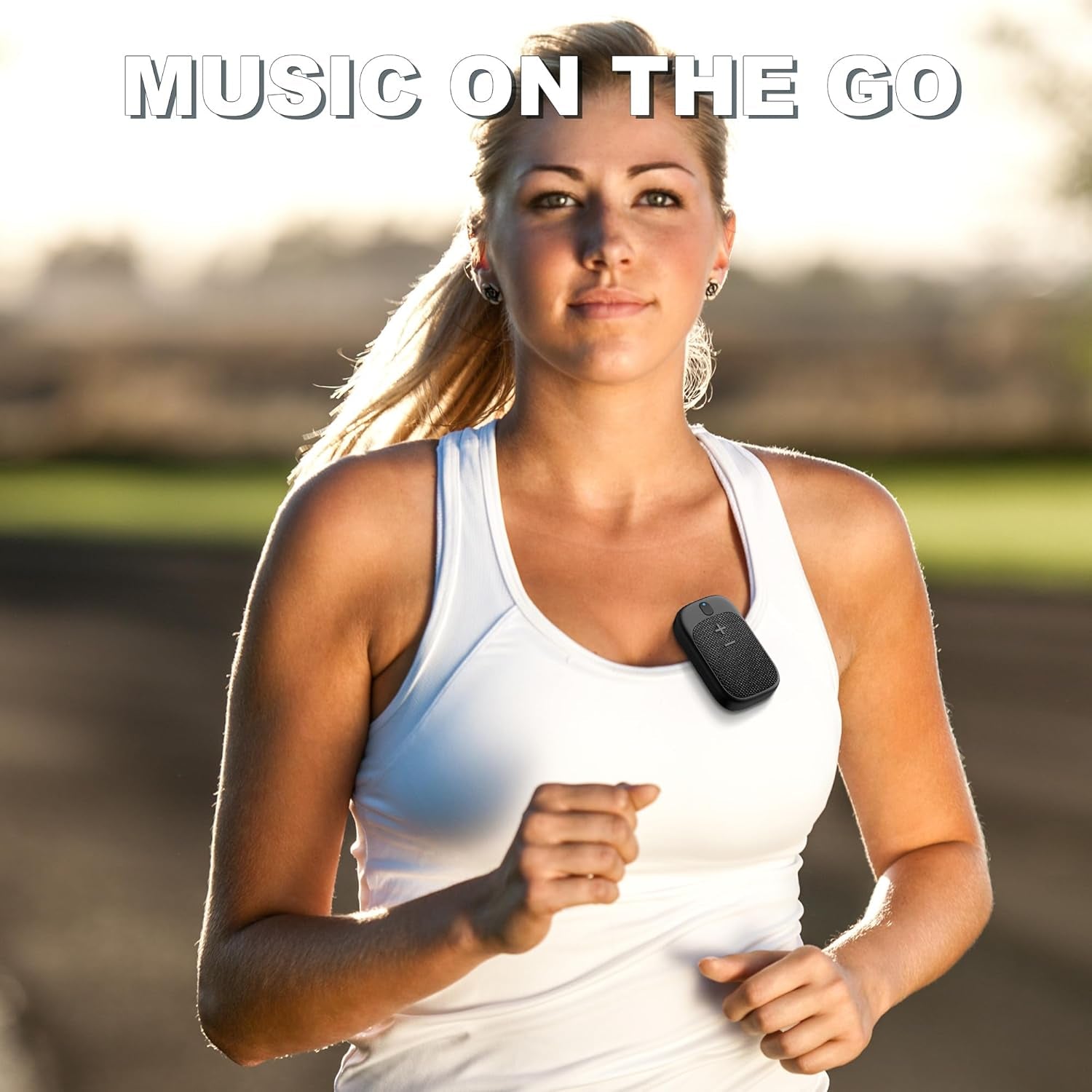 Wearable Bluetooth Speaker, Clip-On Wireless Portable Speaker Built-In Mics for Hands-Free Music and Calls, Waterproof Outdoor Mini Speakers for Working, Hiking, Running, 18H Playtime, 1 Pack