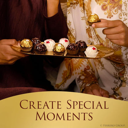 Ferrero Collection Gourmet Gift Box, 12 Assorted Confections with Hazelnut, Dark Chocolate and Coconut, 4.6 Oz