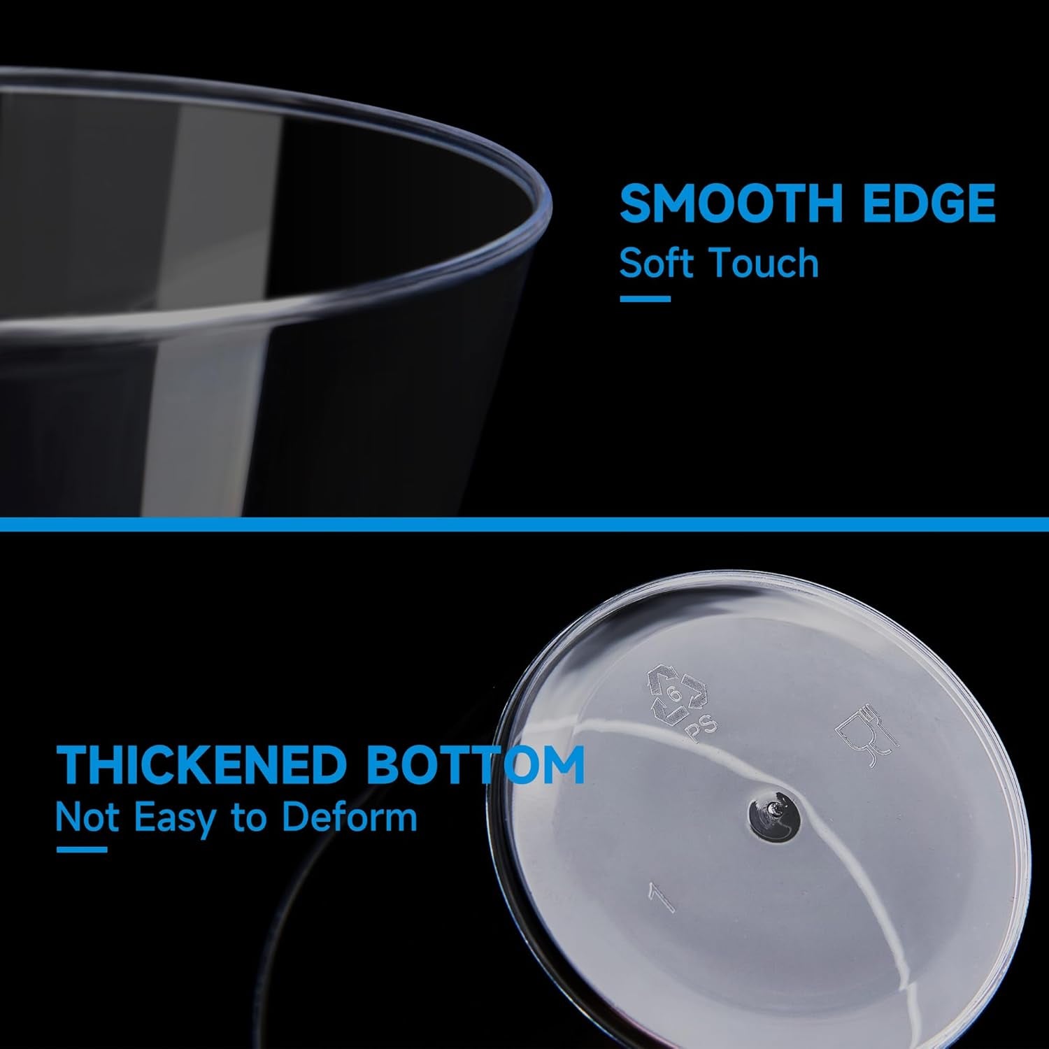 9 Oz Clear Plastic Cups 100 Packs, Disposable Plastic Party Cups Tumblers, Cocktail Cups, Perfect for Parties, Wedding and Events