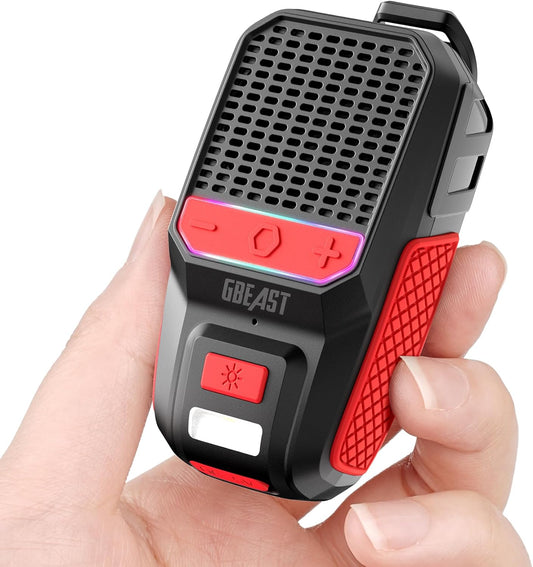 Wearable Bluetooth Speaker, Clip-On Mini Portable Speakers All Day Playtime Waterproof Built-In Mic for Hands-Free Music/Calls Bluetooth Speaker with Rgb/Flashlight for Jobsite/Outdoor/Golf