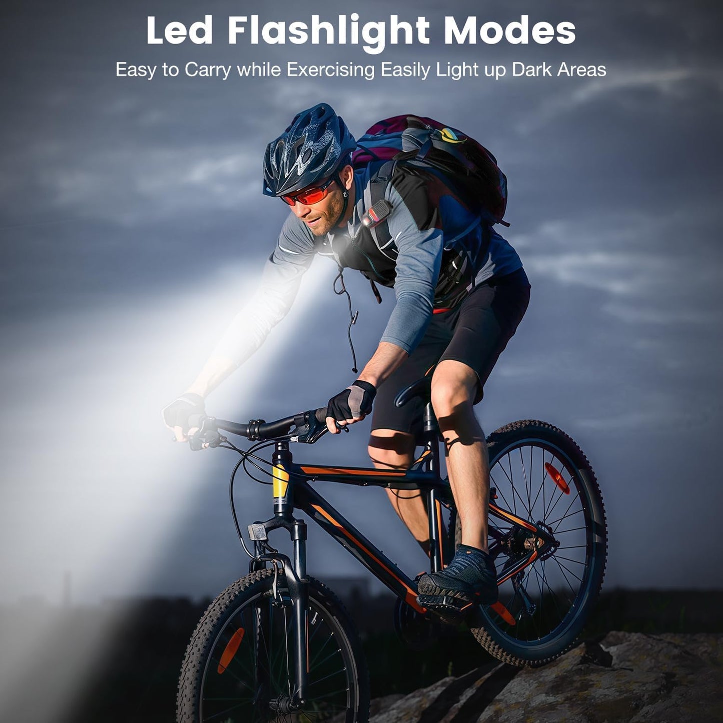 2026 Upgrade Wearable Bluetooth 5.4 Speaker, IPX6 Waterproof Clip on Wireless Speakers, Portable Speaker with RGB Lights and Flash, Built-In Mic,15H Playtime for Cycling/Home/Party/Beach/Outdoor(Red)