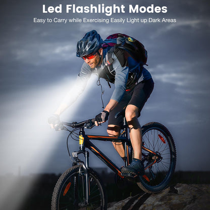 2026 Upgrade Wearable Bluetooth 5.4 Speaker, IPX6 Waterproof Clip on Wireless Speakers, Portable Speaker with RGB Lights and Flash, Built-In Mic,15H Playtime for Cycling/Home/Party/Beach/Outdoor(Red)