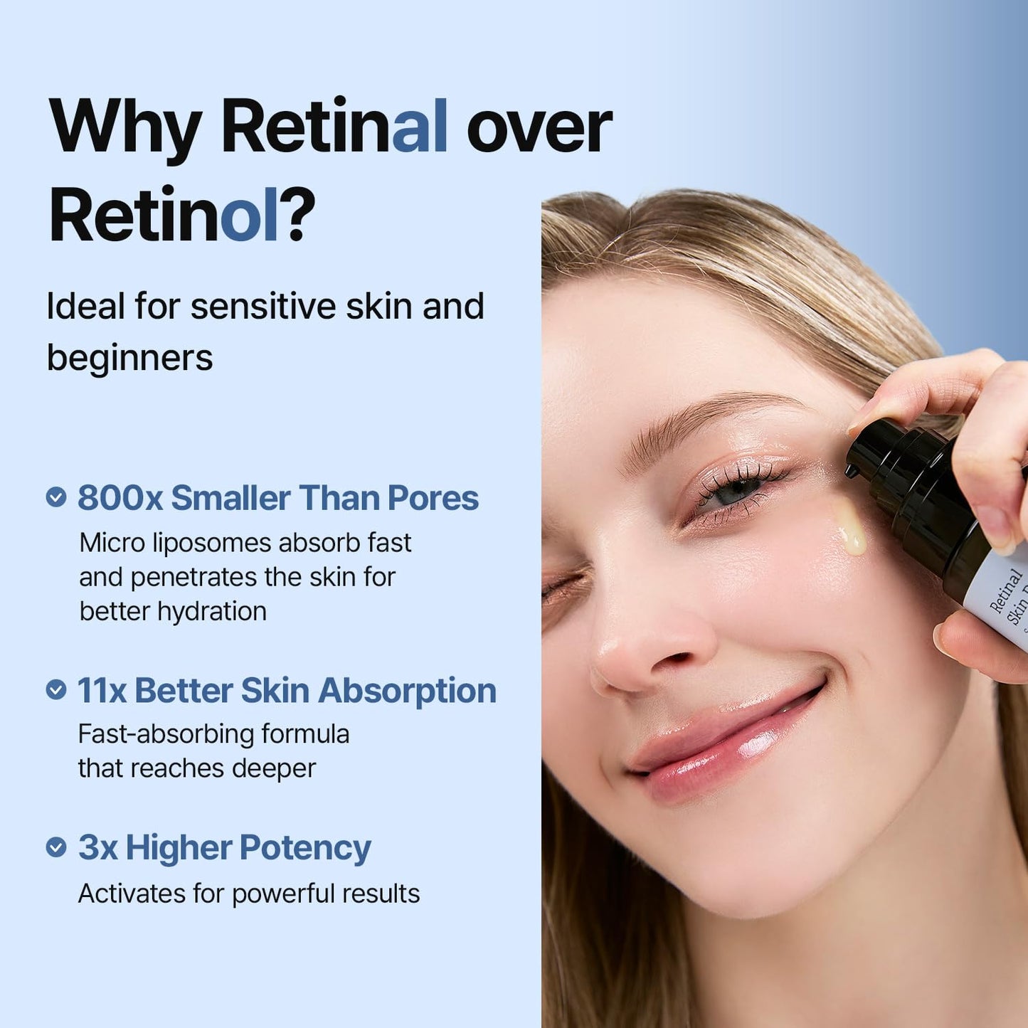 Retinal Skin Booster Serum | Retinaldehyde, Niacinamide Anti-Aging Serum - K-Beauty Facial Serum for Fine Lines, Firming & Radiance | Hydrating Face Serum All Skin Types, 5.07 Fl Oz