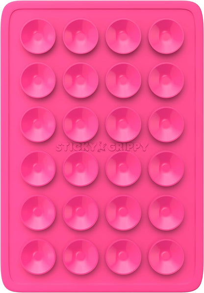 Suction Phone Case Mount, Sillicon Adhesive Phone Accessory for Iphone and Android, Hands-Free Strong Grip Mirror Shower Phone Holder, Tiktok Videos and Selfies (Pink)