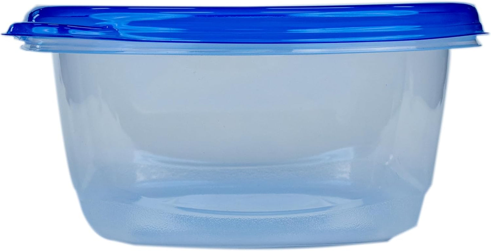ware Tall Entree Food Storage Containers with Lids, Large Square BPA Free Plastic for Meal Prep and Lunches, Lock Tight Seal, Microwave and Dishwasher Safe, 42 Oz, 3 Count
