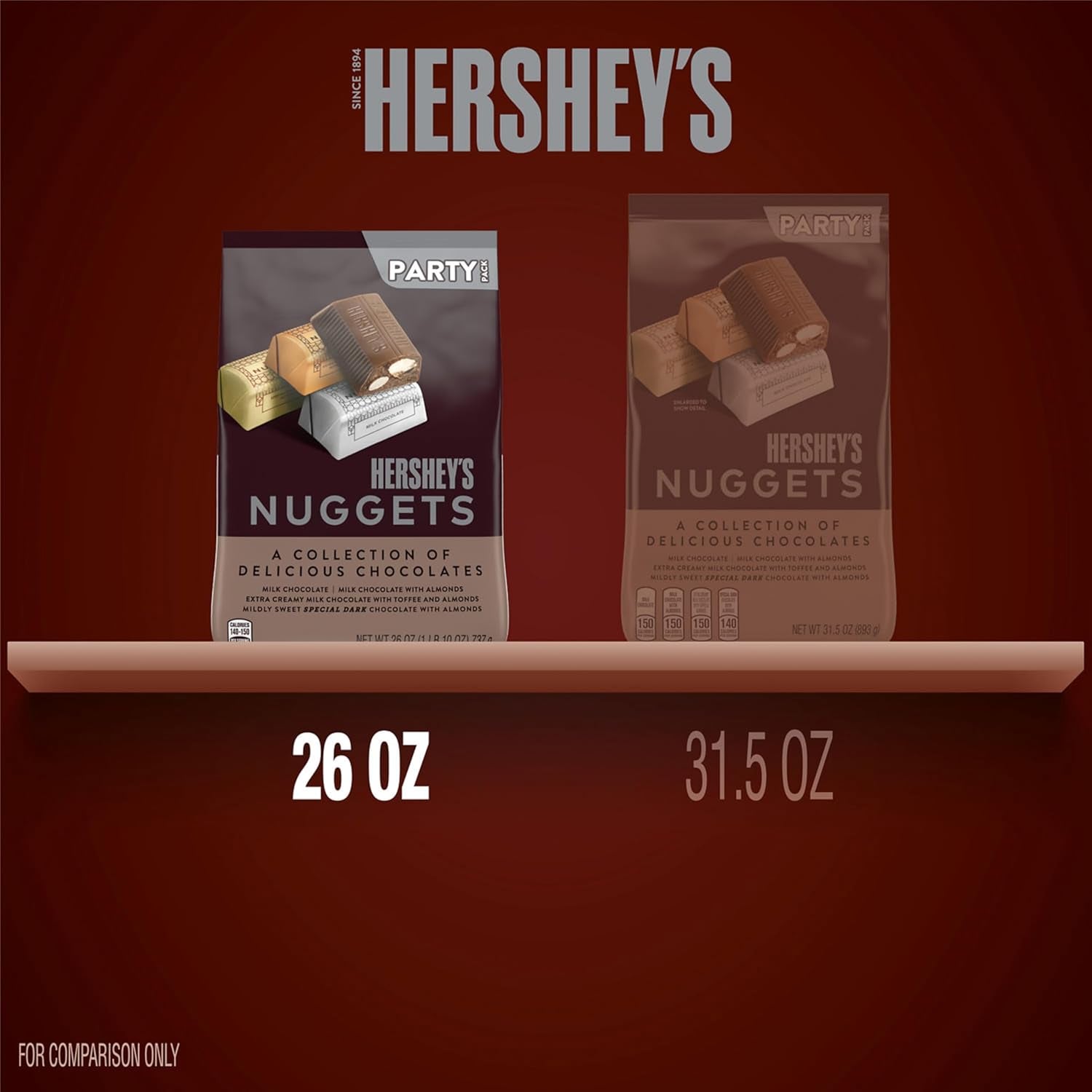 NUGGETS Assorted Chocolate Candy Party Pack, 26 Oz