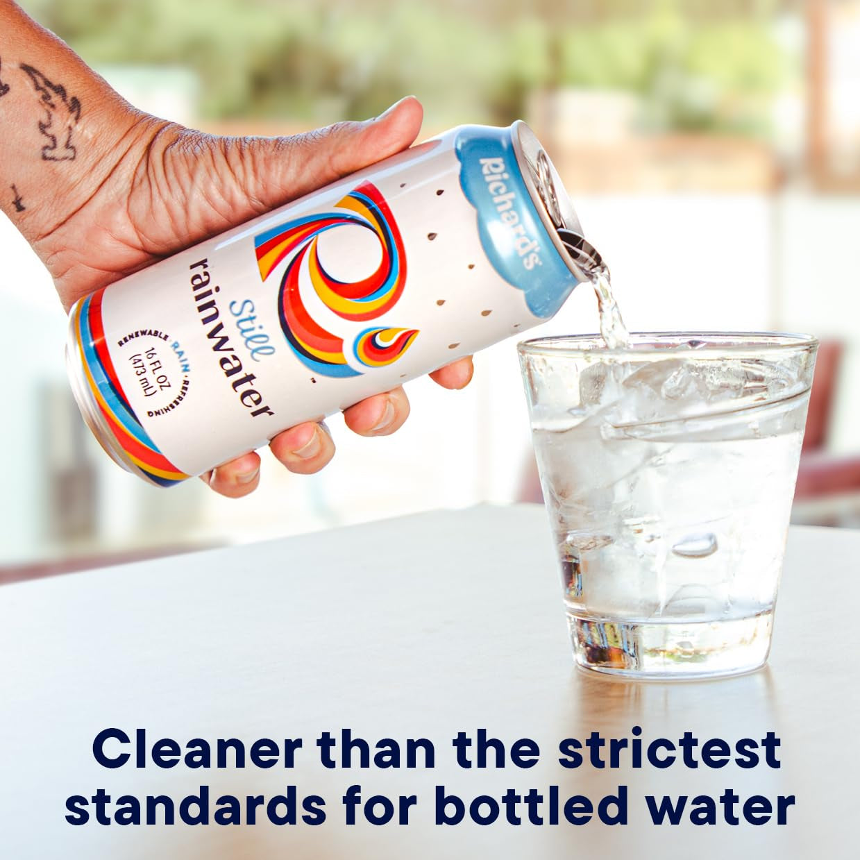 Still Canned Water, 100% Rain, Naturally Purified Drinking Water (16 Fl Oz Aluminum Can, Single)
