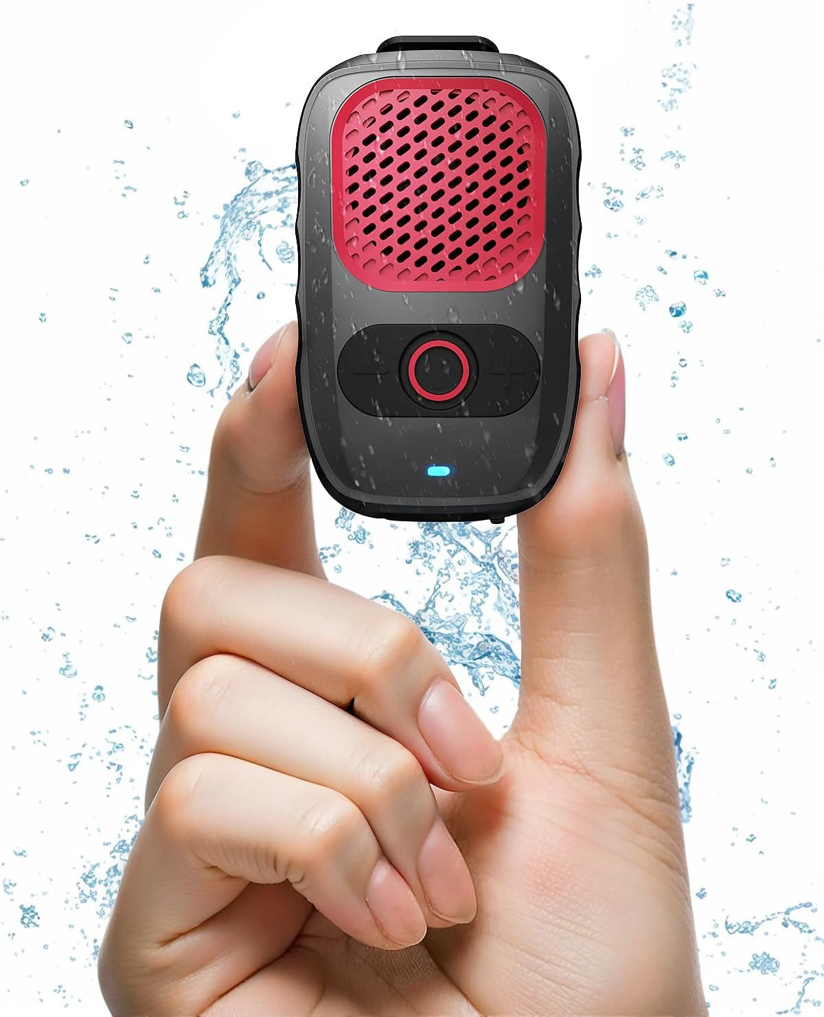 Wearable Bluetooth 5.4 Speaker with up to 30 Hours Battery Life, Clip-On Speaker, IPX6 Wateproof, Built-In Noise Cancelling Mic for Crystal Clear Calls Premium Audio