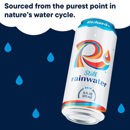 Still Canned Water, 100% Rain, Naturally Purified Drinking Water (16 Fl Oz Aluminum Can, Single)