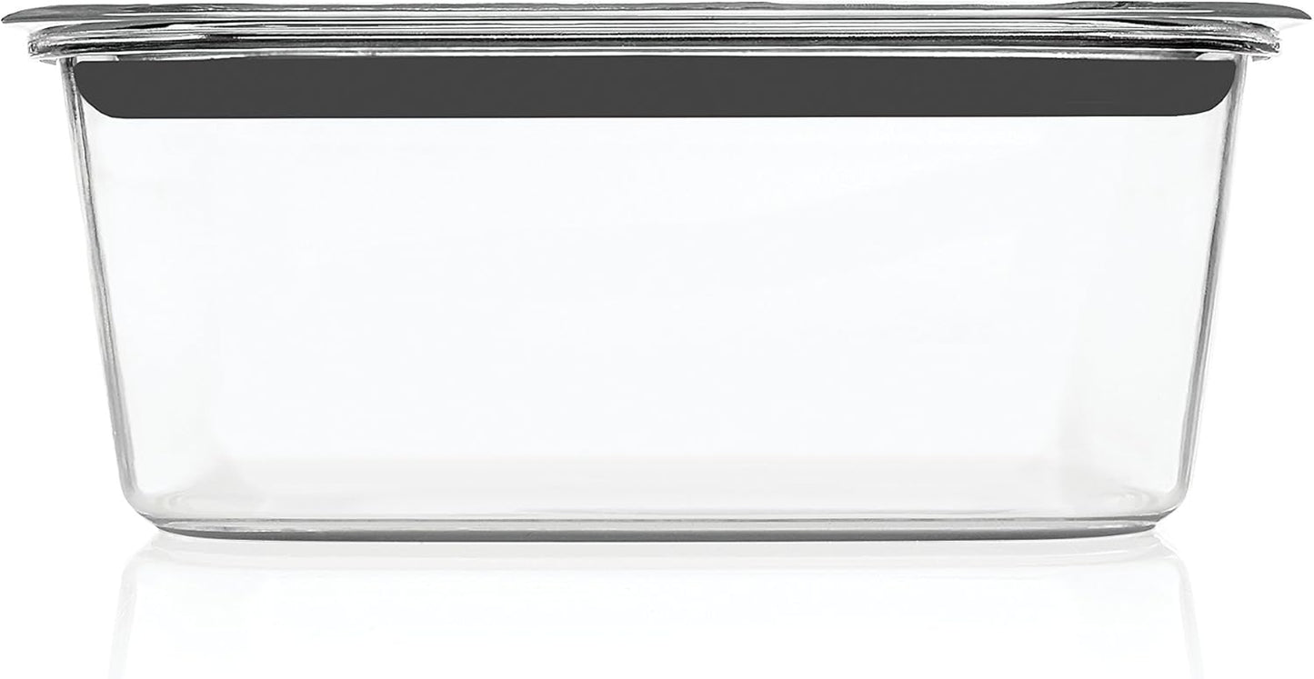 Rubbermaid Brilliance Large Food Storage Container, 9.6 Cup, Bpa-Free, Leak-Proof, Clear