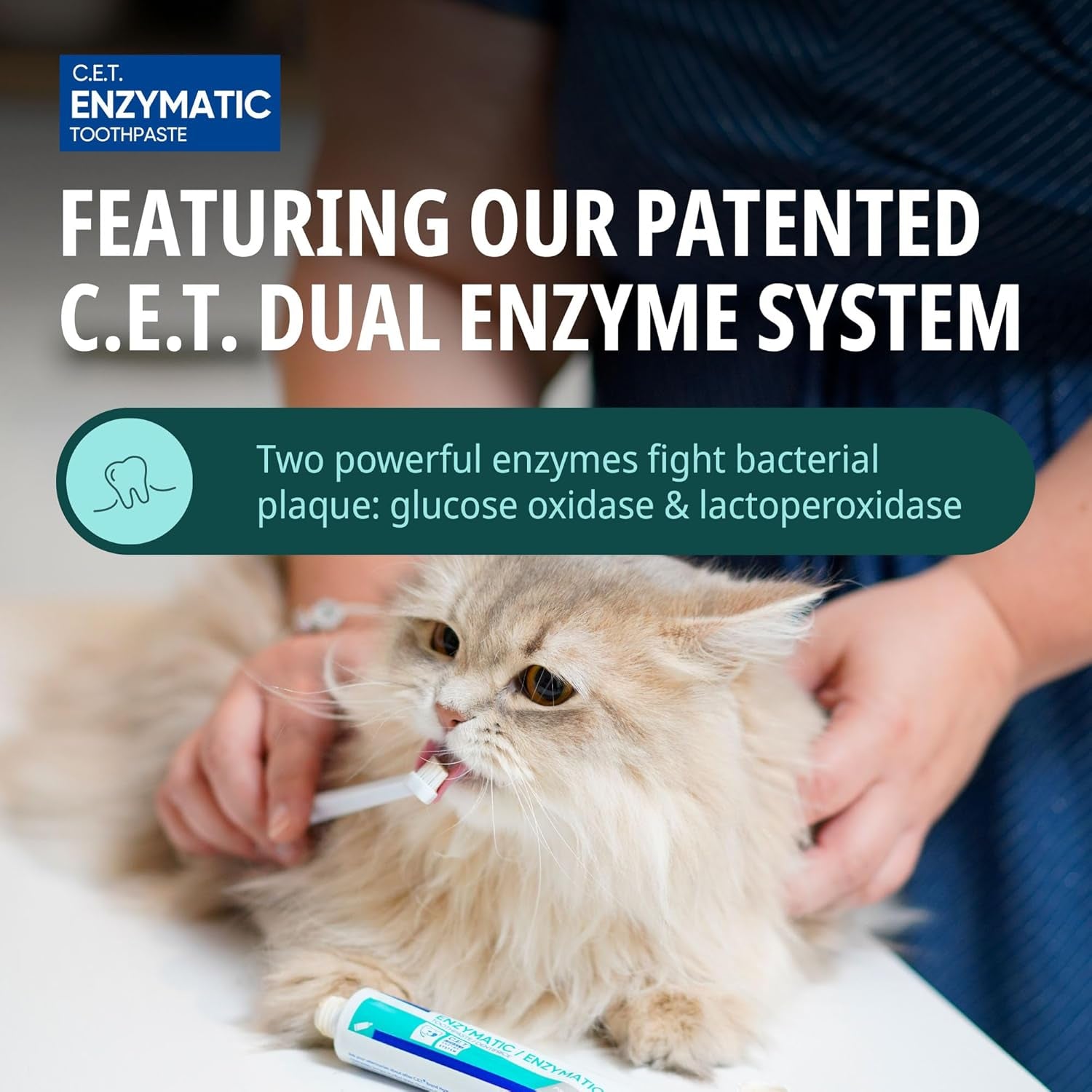 C.E.T.® Enzymatic Toothpaste| Tartar & Plaque Control for Fresh Breath | Pet Dental Care Toothpaste | Poultry Flavor, 2.5 Oz