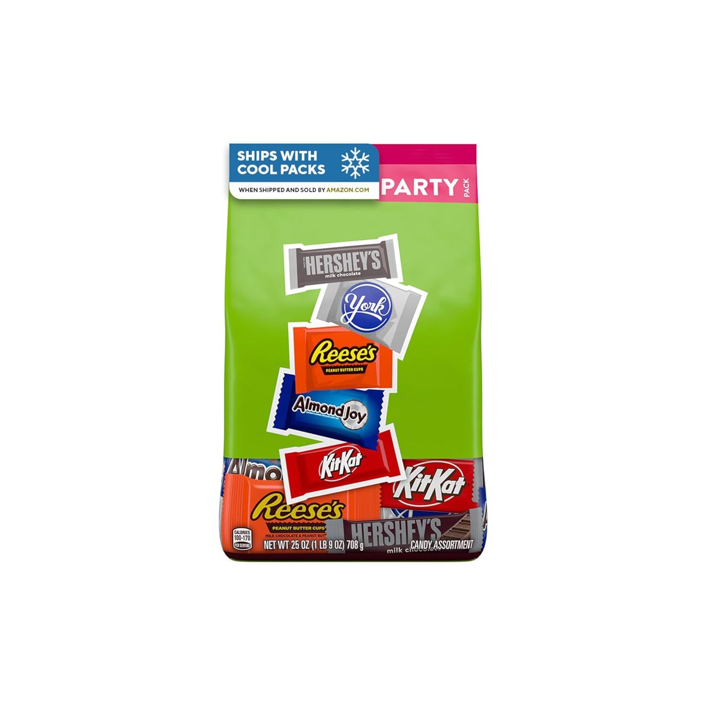 Hershey Assorted Chocolate Flavored Candy Party Pack, 25 Oz