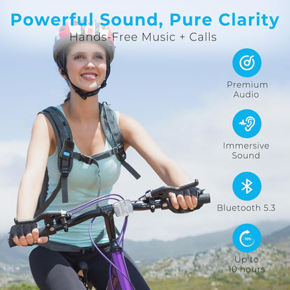 Wearable Bluetooth Speaker, 10H Working Time Clip on Portable Mini Personal Speaker, IPX7 Waterproof, Clean Sound, BT 5.3, ENC Built-In Mic, Hands-Free Music/Calls for Outdoor Work