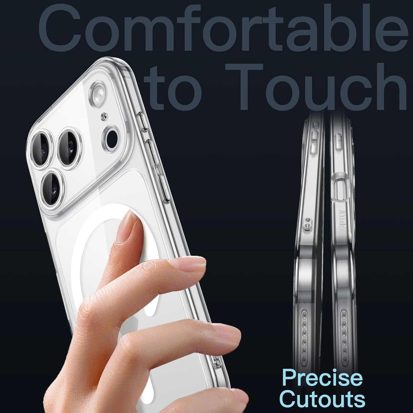 Magnetic Slim Case for Iphone 17 Pro Max 6.9-Inch Compatible with Magsafe, Camera Lens Full Protection, Ultra-Thin Lightweight Clear Minimalist Protective Phone Cover (Clear)
