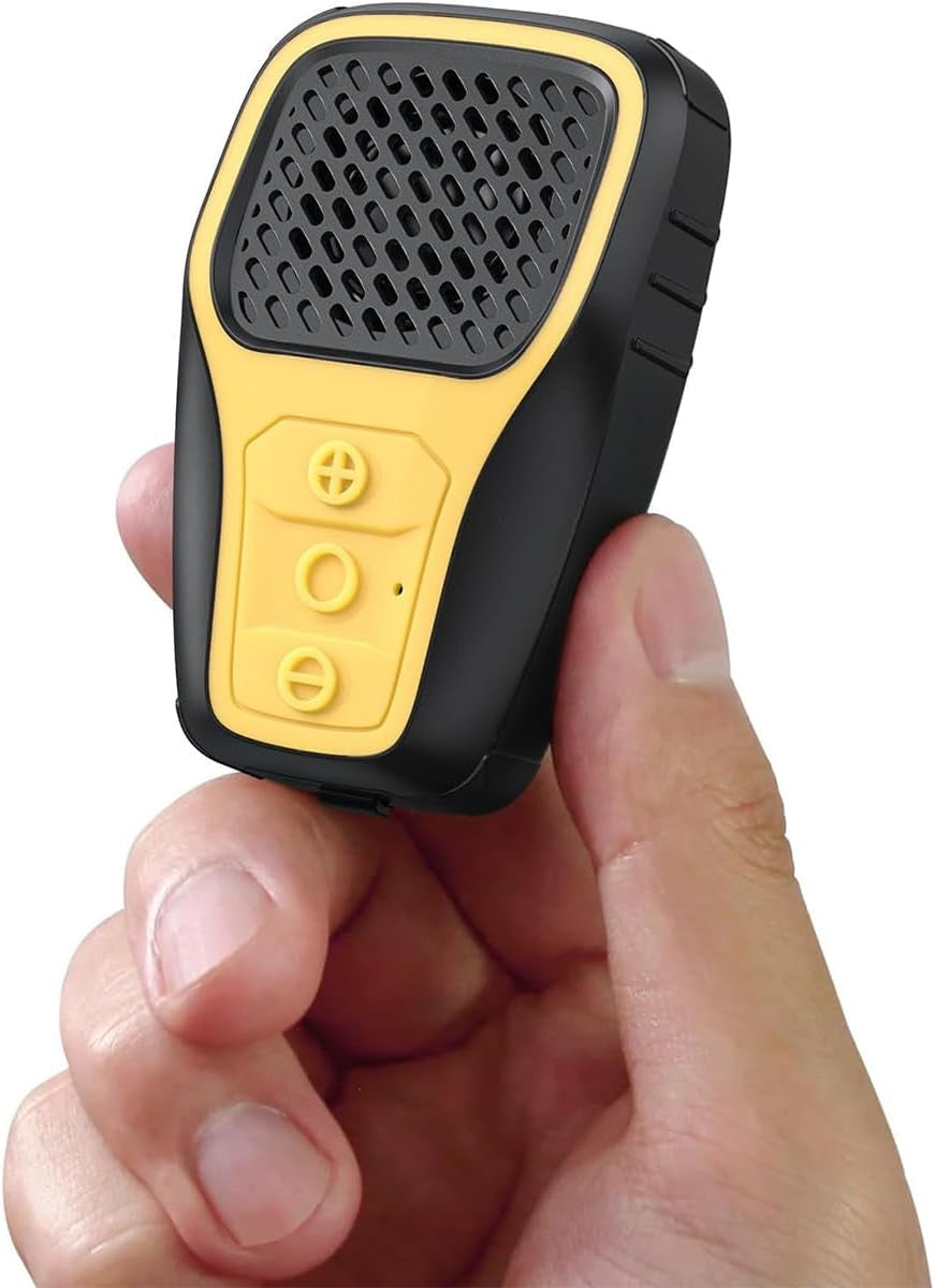 Wearable Bluetooth Speaker, Clip-On Mini Speaker, Wireless Portable Speaker with Built-In Mic, Hands-Free Calls, Gadget Gifts for Construction Workers, Cyclists, Electrician, 5.0W