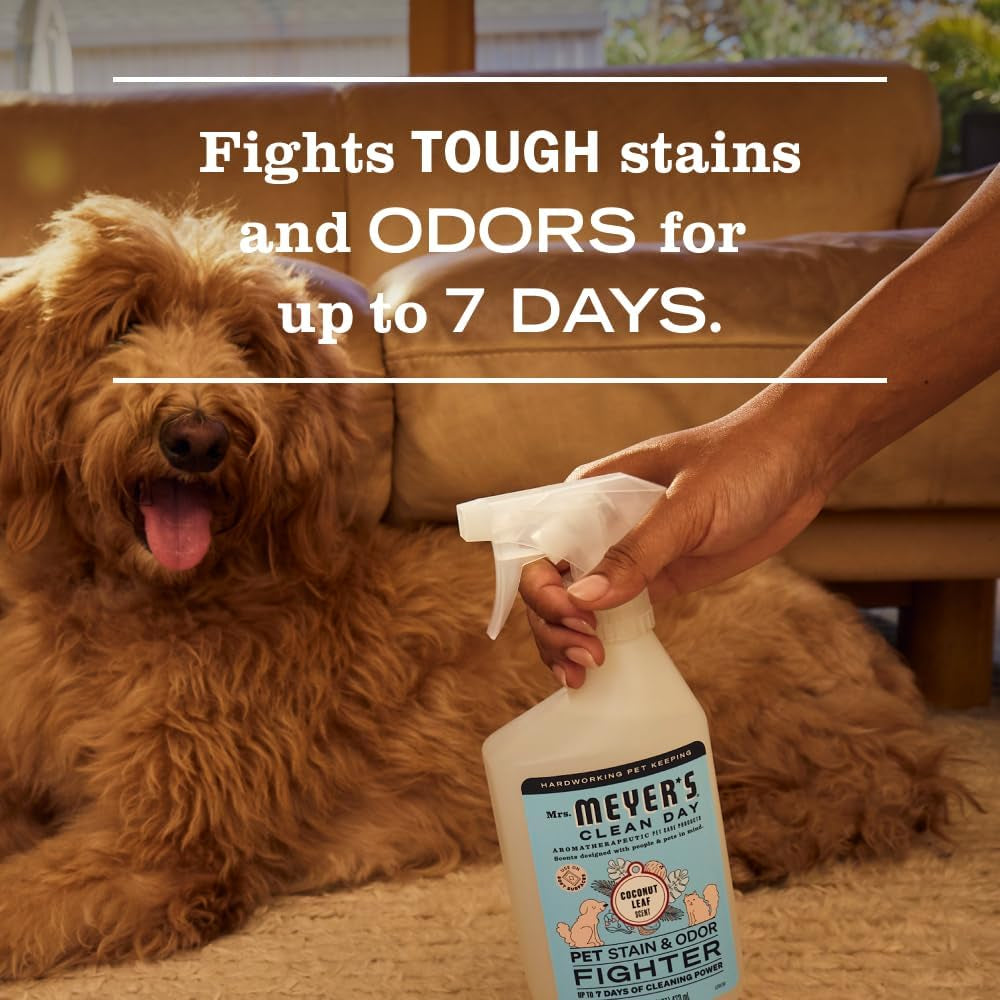 Mrs. MEYER'S CLEAN DAY Pet Stain & Odor Fighter, Coconut Leaf Scent, 16Oz