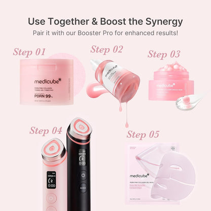 PDRN Pink Peptide Serum with Salmon DNA | Pink Glow Serum with Peptides & Niacinamide for Hydration & Firm-Looking Skin | Uneven Tone Care | Korean Skincare, 1.01 Fl. Oz