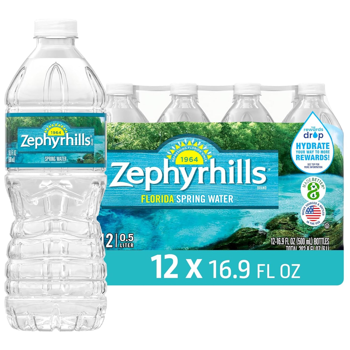 Zephyr Hills, Water Spring, 16.9 Fl Oz, 12 Pack