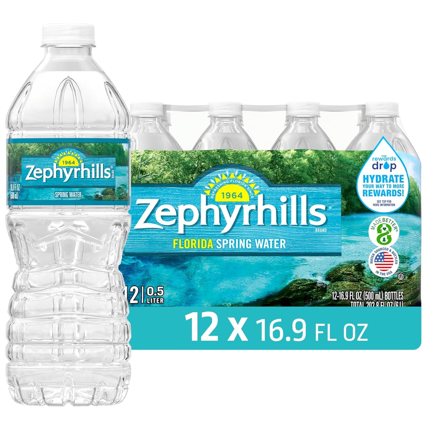 Zephyr Hills, Water Spring, 16.9 Fl Oz, 12 Pack