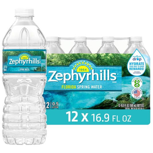 Zephyr Hills, Water Spring, 16.9 Fl Oz, 12 Pack
