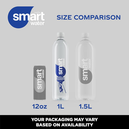 Smartwater Vapor Distilled Premium Water Bottles, 1L, 6 Pack