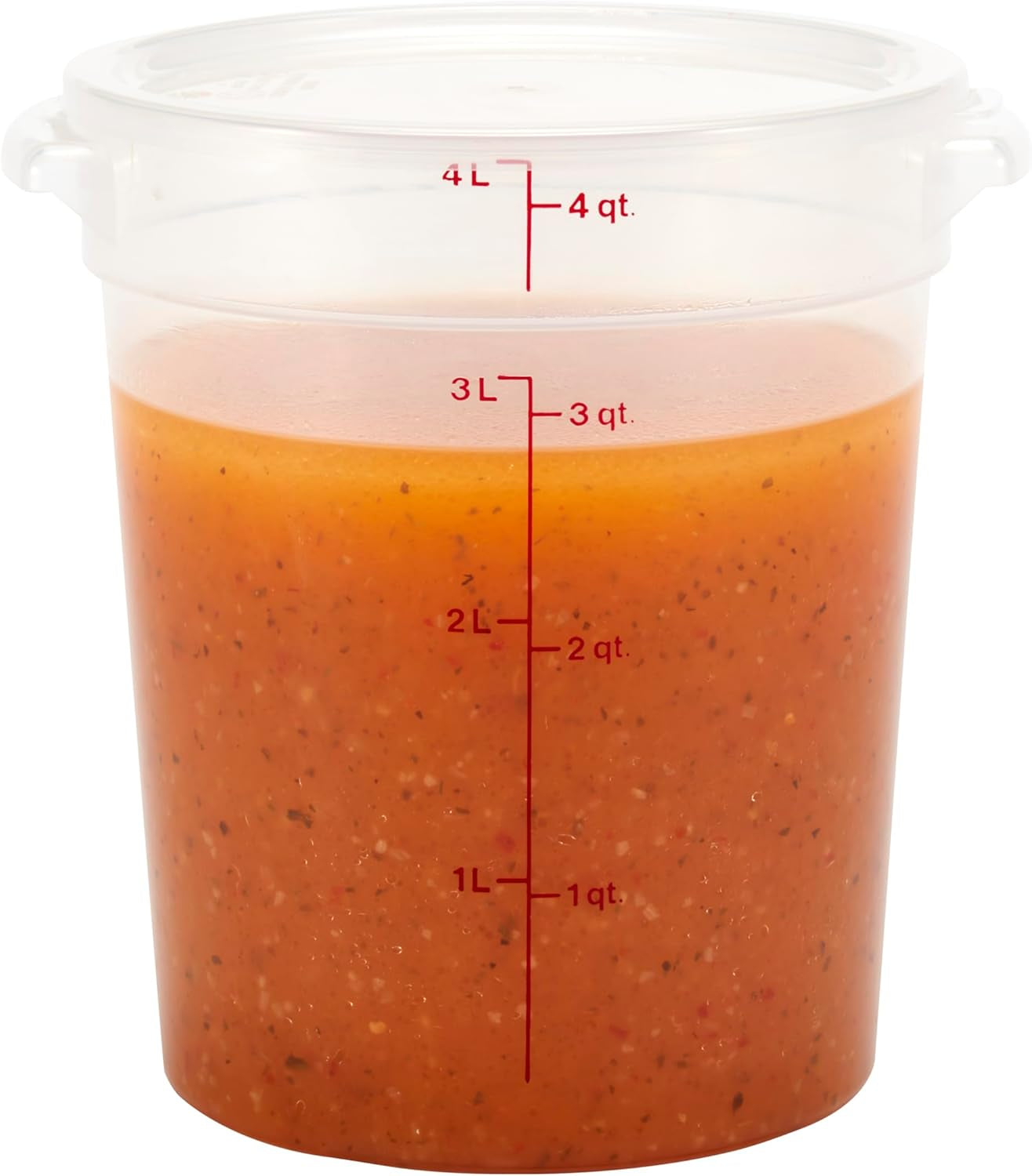Food Storage Containers with Lids (Bpa-Free) - 4 Quart - Food Grade Buckets with Lids (2 Pack) - for Dough Proofing and Brining (Translucent)