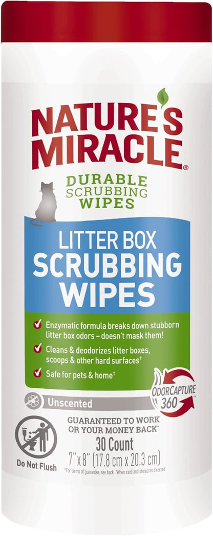 Nature’S Miracle Litter Box Scrubbing Wipes 30Ct