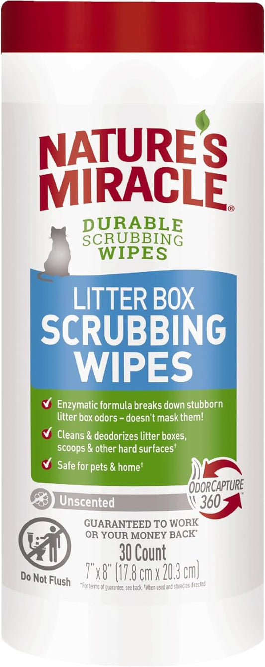 Nature’S Miracle Litter Box Scrubbing Wipes 30Ct