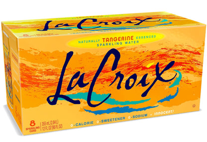 La Croix Sparkling Water, Tangerine, 12 Fl Oz (Pack of 8)