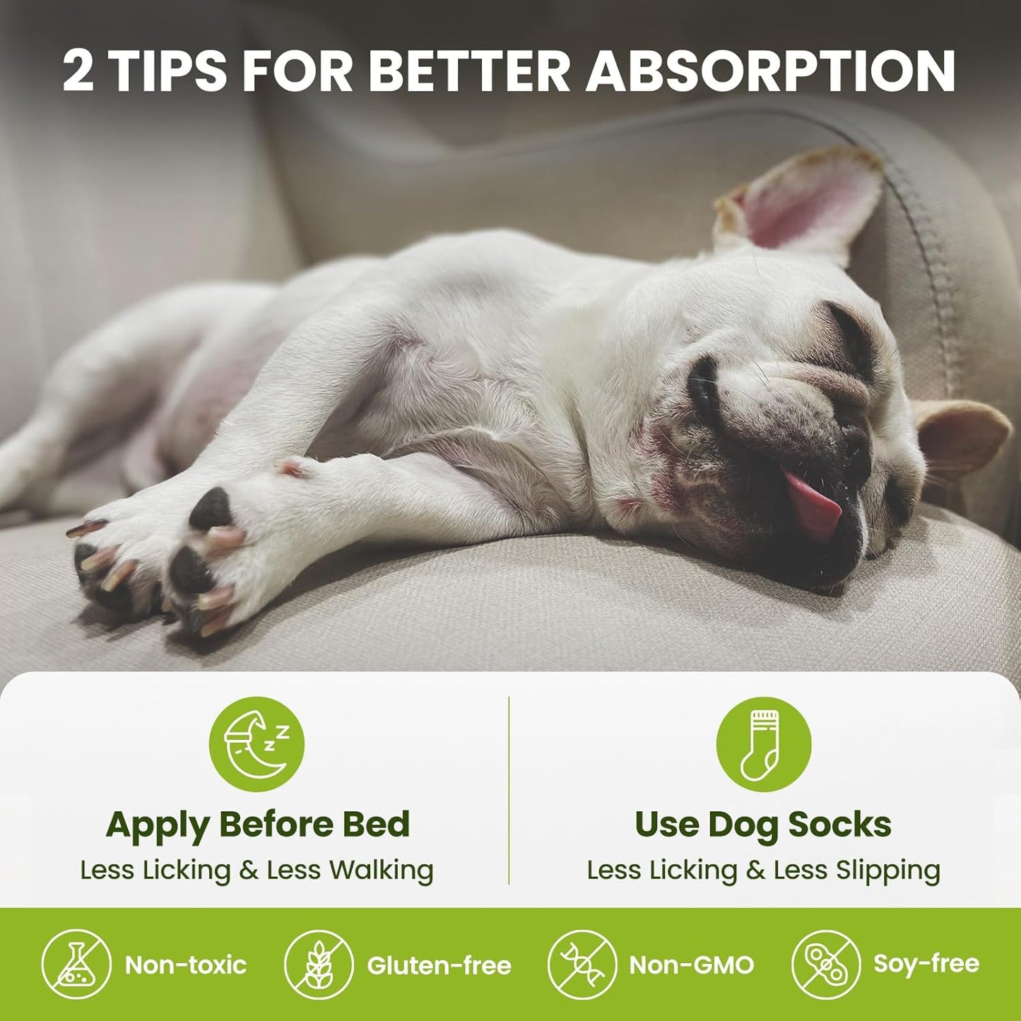 Lick-Safe Dog Paw & Nose Balm with Coconut Oil | All-Natural Moisturizer & Soother for Dry, Cracked Pads & Snout | Summer Hot Pavement & Sand Paw Wax, Nose Butter for Bulldogs (2.1 Oz / 60 G)