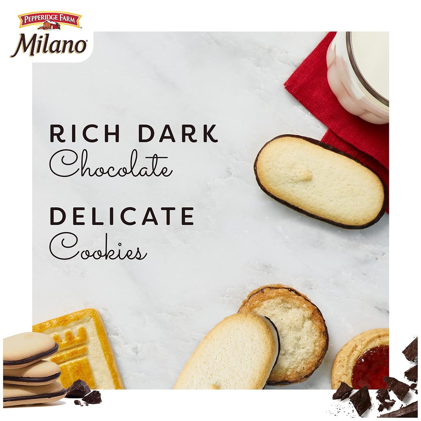 Milano Cookies, Dark Chocolate, 20 Packs, 2 Cookies per Pack