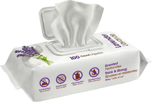 8" X 9" Large Dog Wipes - Cleaning and Deodorizing for Paws and Coat - Gentle Formula with Lavender Vitamin E for Puppies and Cats - 100 Count