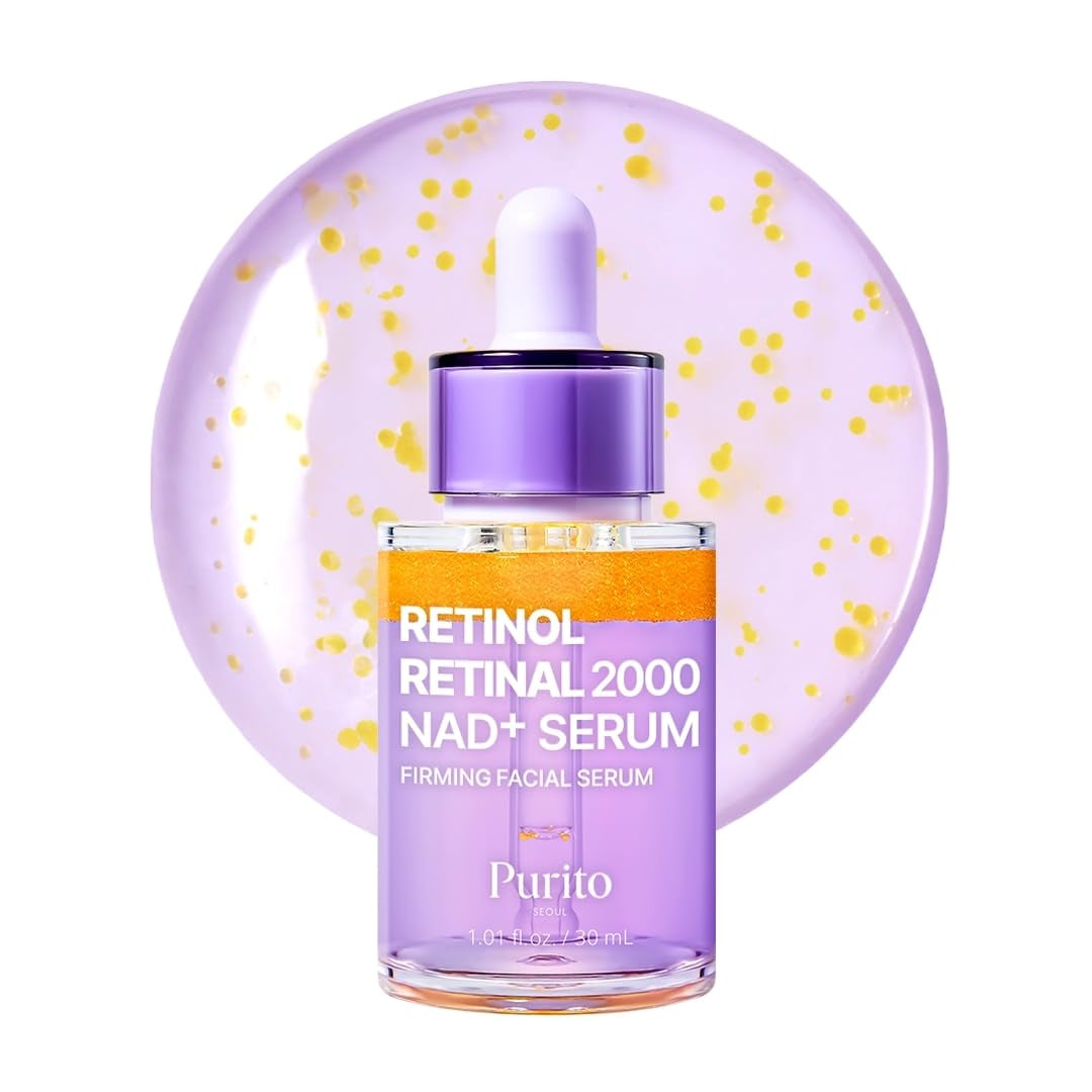 Retinol 0.1% + Retinal 0.1% Anti-Aging Facial Serum | for Wrinkles, Fine Lines & Firmer Skin | Dual Retinoids with NAD+, Improve Elasticity & Skin Texture | Korean Skincare, 30Ml 1.01 Fl.Oz
