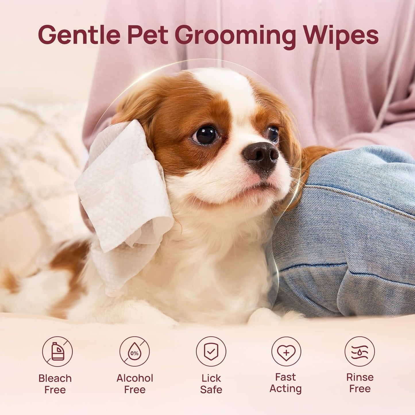 Wipes for Dogs and Cats, Vet-Recommended Hypoallergenic Dog Wipes for Paws, Butt and Fur, Dog Cleaning Wipes & Dog Bath Wipes, Deodorizing Grooming Wipes for Dogs, Cats, Horse, 100 Count | Pet Wipes for Paws & Butt, Dog Bath Wipes, Deodorizing Cleaning Wipes, Cat Grooming Wipes, Puppy & Kitten Friendly