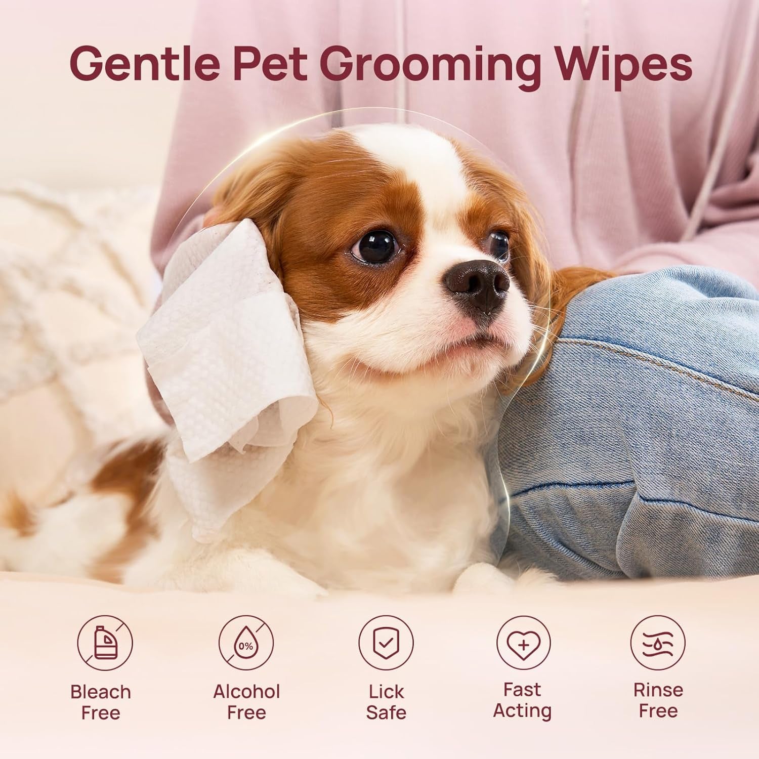 Wipes for Dogs and Cats, Vet-Recommended Hypoallergenic Dog Wipes for Paws, Butt and Fur, Dog Cleaning Wipes & Dog Bath Wipes, Deodorizing Grooming Wipes for Dogs, Cats, Horse, 100 Count | Pet Wipes for Paws & Butt, Dog Bath Wipes, Deodorizing Cleaning Wipes, Cat Grooming Wipes, Puppy & Kitten Friendly