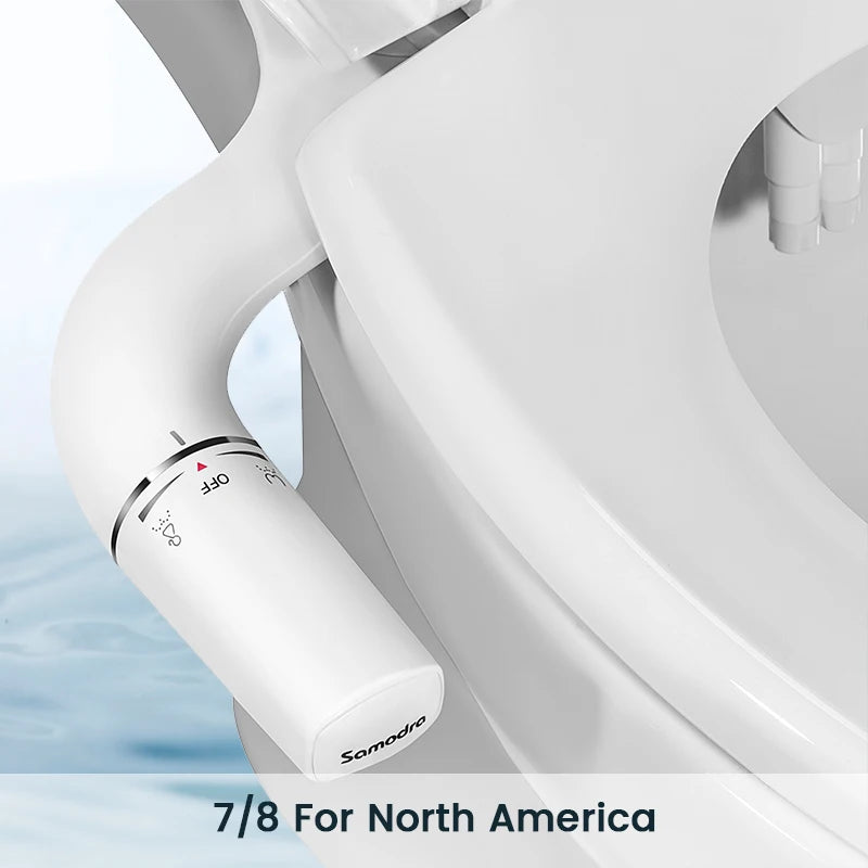 Ultra Slim Bidet Attachment with Dual Nozzle for Fresh Clean Feel and Easy Install