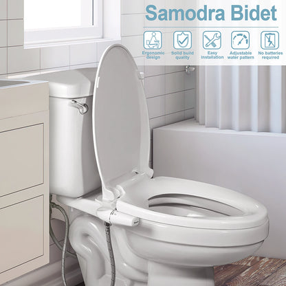 Ultra Slim Bidet Attachment with Dual Nozzle for Fresh Clean Feel and Easy Install