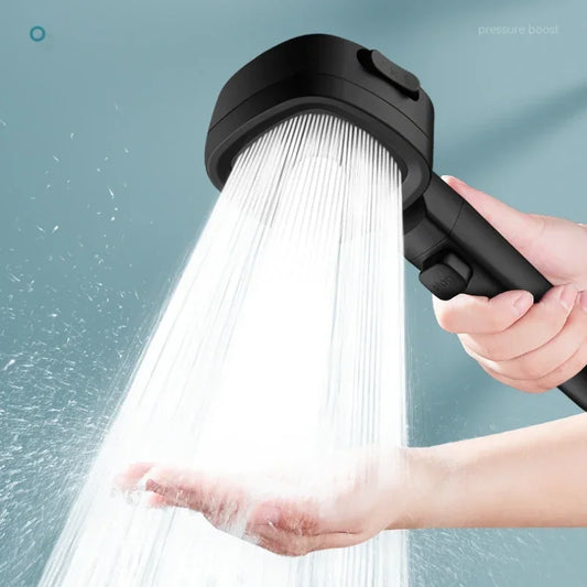 3 Mode High Pressure Water Saving Shower Head with One Touch Flow Control
