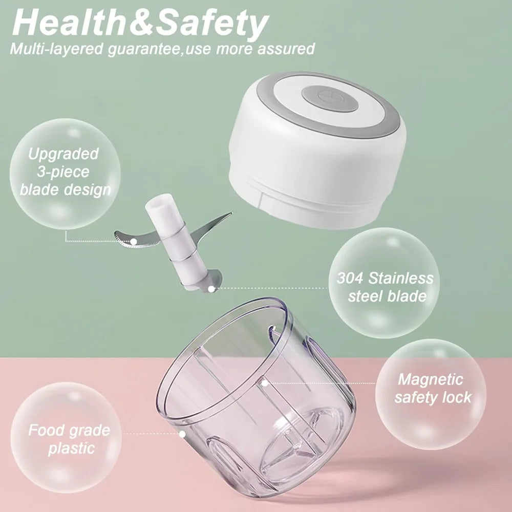 USB Electric Garlic and Vegetable Chopper for Effortless Meal Prep