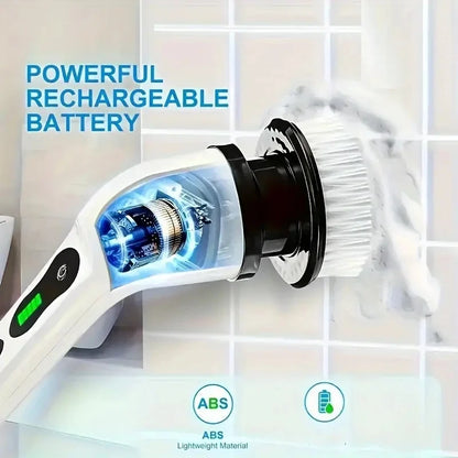Wireless Electric Scrubber with 7 Brush Heads for Effortless Deep Cleaning Everywhere