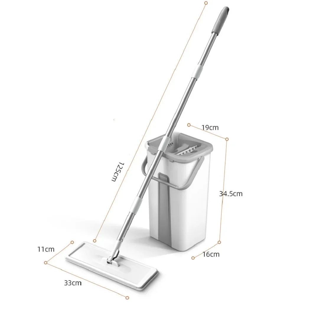 Self Wringing Mop and Bucket Set for Easy Floor Cleaning on Any Surface
