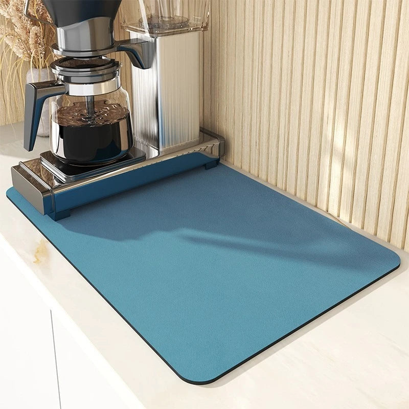 Super Absorbent Nonslip Dish Drying Mat to Keep Counters Dry and Spotless