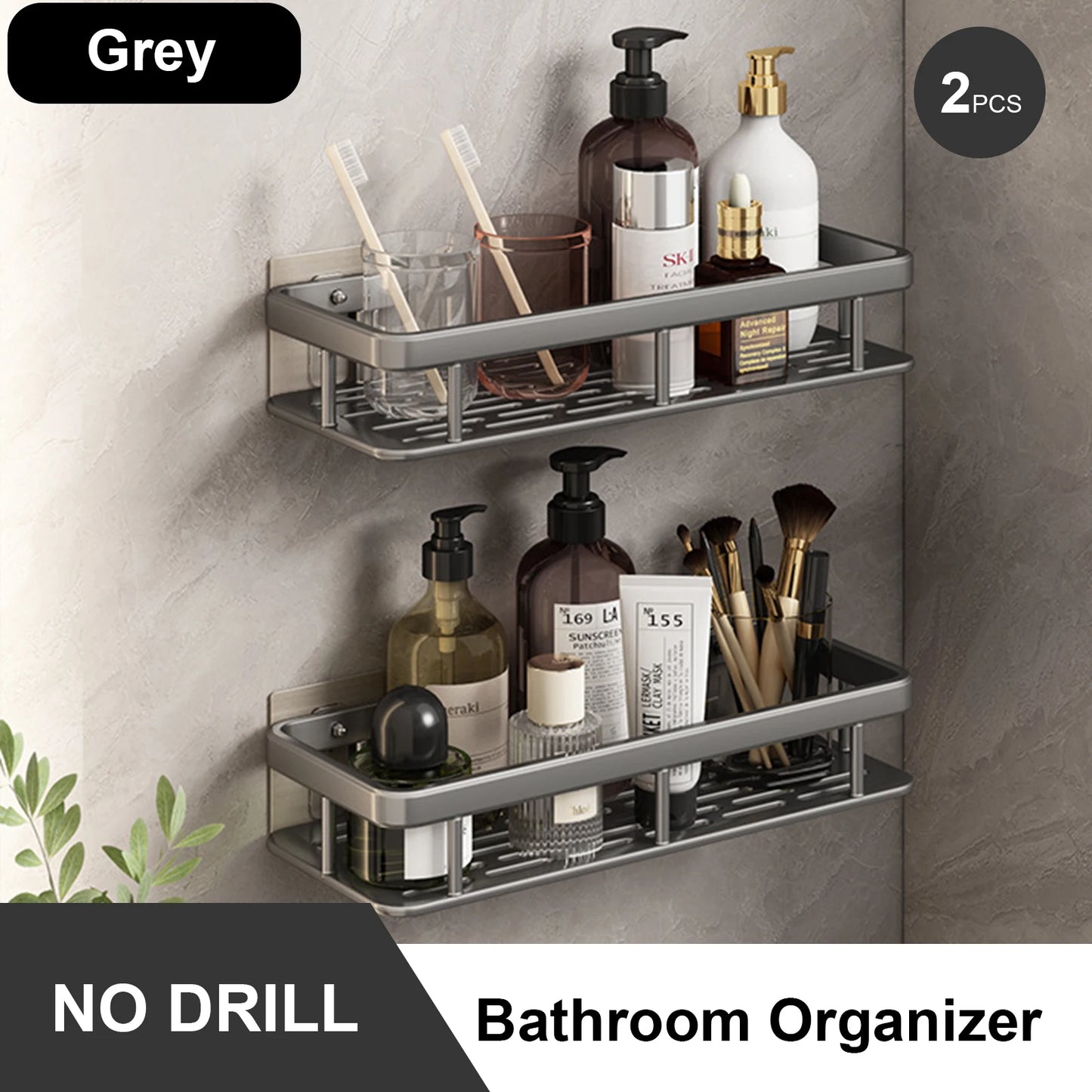Rustproof Stainless Steel Suction Shower Rack for Bathroom Storage That Stays Put