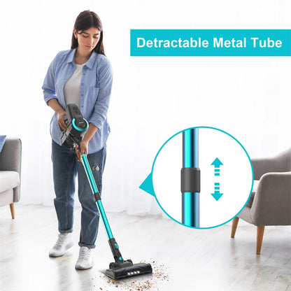 20Kpa Lightweight Cordless Stick Vacuum for Carpet Floors and Pet Hair