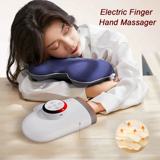 Electric Air Pressure Hand and Wrist Massager for Tension Relief with Acupoint Therapy