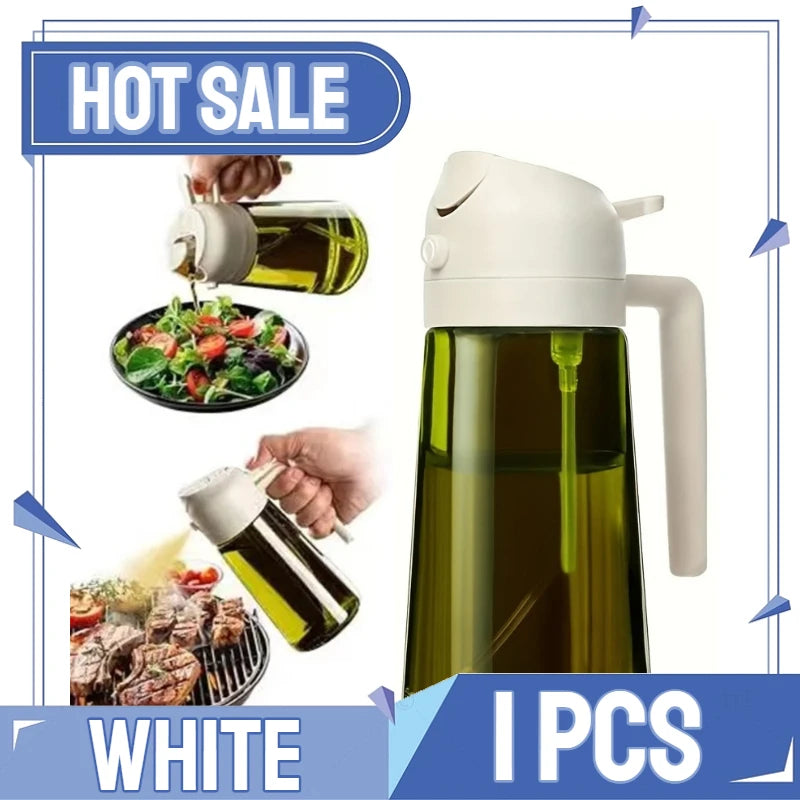 Olive Oil Mist Spray Bottle with Auto Lid for Precise Mess Free Cooking