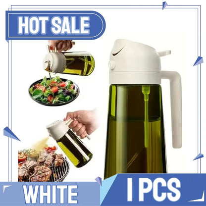 Olive Oil Mist Spray Bottle with Auto Lid for Precise Mess Free Cooking