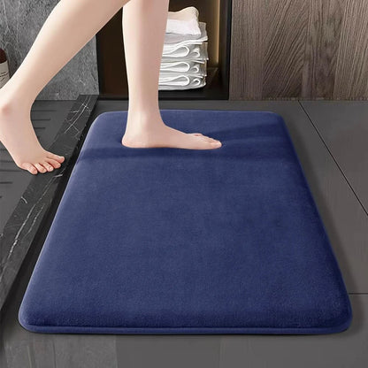 Coral Velvet Anti Slip Bath Mat for Ultra Absorbent Comfort in the Bathroom and Entryway