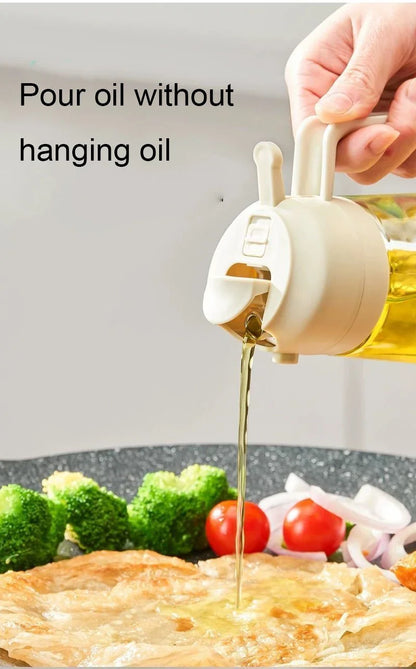 Olive Oil Mist Spray Bottle with Auto Lid for Precise Mess Free Cooking