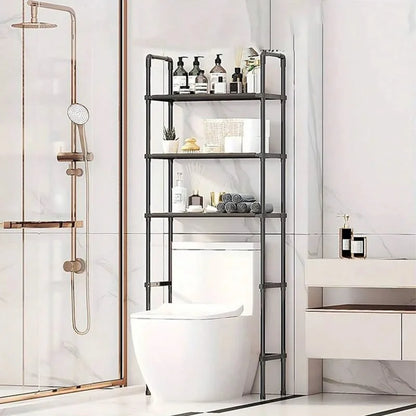Over the Toilet Multi Tier Storage Rack to Maximize Bathroom Space Without Drilling